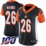 Nike Cincinnati Bengals #26 Trae Waynes Black Team Color Womens Stitched NFL 100th Season Vapor Untouchable Limited Jersey