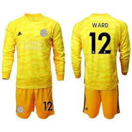 Leicester City #12 Ward Yellow Goalkeeper Long Sleeves Soccer Club Jersey