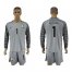 Brazil #1 Alisson Grey Goalkeeper Long Sleeves Soccer Country Jersey