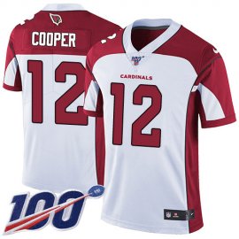 Nike Arizona Cardinals #12 Pharoh Cooper White Mens Stitched NFL 100th Season Vapor Limited Jersey