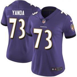 Nike Baltimore Ravens #73 Marshal Yanda Purple Team Color Womens Stitched NFL Vapor Untouchable Limited Jersey