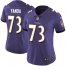 Nike Baltimore Ravens #73 Marshal Yanda Purple Team Color Womens Stitched NFL Vapor Untouchable Limited Jersey