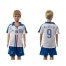 Italy #9 Balotelli White Away Kid Soccer Country Jersey