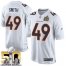 Nike Denver Broncos #49 Dennis Smith White Super Bowl 50 Mens Stitched NFL Game Event Jersey