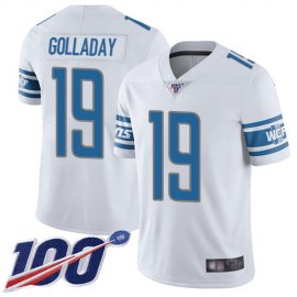 Nike Detroit Lions #19 Kenny Golladay White Mens Stitched NFL 100th Season Vapor Limited Jersey