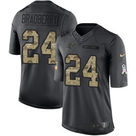 Nike Carolina Panthers #24 James Bradberry Black Mens Stitched NFL Limited 2016 Salute to Service Jersey