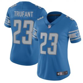 Nike Detroit Lions #23 Desmond Trufant Blue Team Color Womens Stitched NFL Vapor Untouchable Limited Jersey