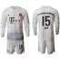 Bayern Munchen #15 Arp Away Long Sleeves Soccer Club Jersey