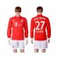 Bayern Munchen #27 Alaba Home Long Sleeves Soccer Club Jersey