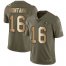 Nike San Francisco 49ers #16 Joe Montana Olive/Gold Mens Stitched NFL Limited 2017 Salute To Service Jersey