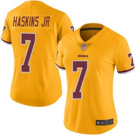Nike Washington Football Team #7 Dwayne Haskins Jr Gold Womens Stitched NFL Limited Rush Jersey