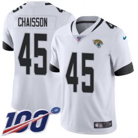 Nike Jacksonville Jaguars #45 KLavon Chaisson White Mens Stitched NFL 100th Season Vapor Untouchable Limited Jersey