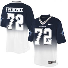 Nike Dallas Cowboys #72 Travis Frederick Navy Blue/White Mens Stitched NFL Elite Fadeaway Fashion Jersey