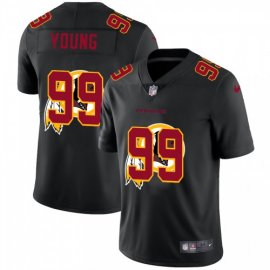 Washington Football Team #99 Chase Young Mens Nike Team Logo Dual Overlap Limited NFL Jersey Black