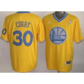 Golden State Warriors 30 Stephen Curry Yellow Revolution 30 Swingman NBA Jersey 2013 Christmas Style Cheap