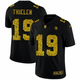 Minnesota Minnesota Vikings #19 Adam Thielen Mens Nike Leopard Print Fashion Vapor Limited NFL Jersey Black