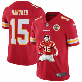 Kansas City Chiefs #15 Patrick Mahomes Mens Nike Player Signature Moves Vapor Limited NFL Jersey Red