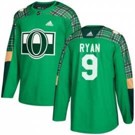Adidas Ottawa Senators #9 Bobby Ryan adidas Green St. Patricks Day Authentic Practice Stitched NHL Jersey