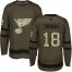 Adidas St. Louis Blues #18 Robert Thomas Green Salute to Service Stitched NHL Jersey