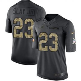 Nike Detroit Lions #23 Darius Slay Jr Black Mens Stitched NFL Limited 2016 Salute To Service Jersey