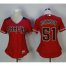 Arizona Diamondbacks #51 Randy Johnson Red/Brick Alternate Womens Stitched MLB Jersey