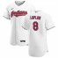 Cleveland Indians #8 Jordan Luplow Mens Nike White Home 2020 Authentic Team MLB Jersey