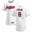 Cleveland Indians #8 Jordan Luplow Mens Nike White Home 2020 Authentic Team MLB Jersey