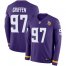 Nike Minnesota Vikings #97 Everson Griffen Purple Team Color Mens Stitched NFL Limited Therma Long Sleeve Jersey