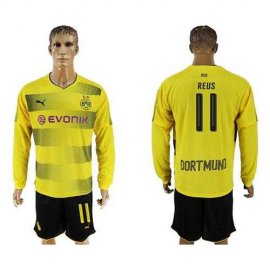 Dortmund #11 Reus Home Long Sleeves Soccer Club Jersey