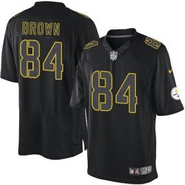 Nike Pittsburgh Steelers #84 Antonio Brown Black Mens Stitched NFL Impact Limited Jersey