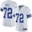 Nike Dallas Cowboys #72 Trysten Hill White Mens Stitched NFL Vapor Untouchable Limited Jersey
