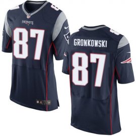 Nike New England Patriots #87 Rob Gronkowski Navy Blue Team Color Mens Stitched NFL New Elite Jersey