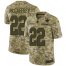 Nike Carolina Panthers #22 Christian McCaffrey Camo Mens Stitched NFL Limited 2018 Salute To Service Jersey