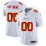 Washington Redskins Custom White Mens Nike Team Logo Dual Overlap Limited NFL Jersey