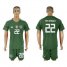 Germany #22 Ter Stegen Army Green Goalkeeper Soccer Country Jersey