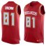 Nike Tampa Bay Buccaneers #81 Antonio Brown Red Team Color Mens Stitched NFL Limited Tank Top Jersey