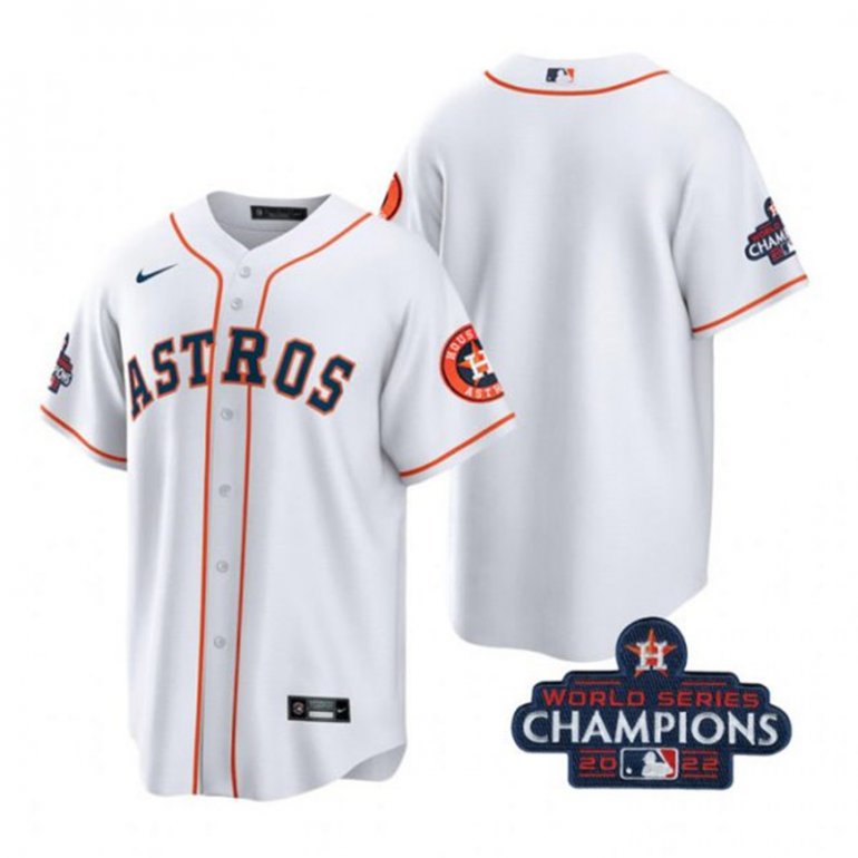 Astros Blank White 2022 World Series Champions Cool Base Jersey Astros Blank White 2022 World Series Champions Cool Base Jersey