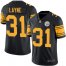 Nike Pittsburgh Steelers #31 Justin Layne Black Mens Stitched NFL Limited Rush Jersey