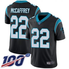 Nike Carolina Panthers #22 Christian McCaffrey Black Team Color Mens Stitched NFL 100th Season Vapor Limited Jersey
