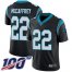 Nike Carolina Panthers #22 Christian McCaffrey Black Team Color Mens Stitched NFL 100th Season Vapor Limited Jersey
