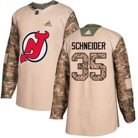 Adidas New Jersey Devils #35 Cory Schneider Camo Authentic 2017 Veterans Day Stitched NHL Jersey