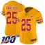Nike Kansas City Chiefs #25 Clyde Edwards-Helaire Gold Womens Stitched NFL Limited Inverted Legend 100th Season Jersey