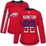 Adidas Washington Capitals #92 Evgeny Kuznetsov Red Home Authentic USA Flag Womens Stitched NHL Jersey