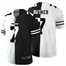 Kansas City Chiefs #7 Harrison Butker Mens Black V White Peace Split Nike Vapor Untouchable Limited NFL Jersey