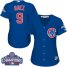 Chicago Cubs #9 Javier Baez Blue Alternate 2016 World Series Champions Womens Stitched MLB Jersey