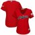 Cleveland Indians Blank Majestic Womens Alternate 2019 All-Star Game Patch Cool Base Team Jersey Scarlet