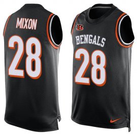 Nike Cincinnati Bengals #28 Joe Mixon Black Team Color Mens Stitched NFL Limited Tank Top Jersey