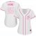 Cleveland Indians #25 Jim Thome White/Pink Fashion Womens Stitched MLB Jersey
