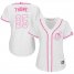 Cleveland Indians #25 Jim Thome White/Pink Fashion Womens Stitched MLB Jersey