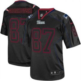 Nike New England Patriots #87 Rob Gronkowski Lights Out Black Mens Stitched NFL Elite Jersey